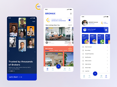 Real Estate Mobile Application app broker broker app design property app real estate real estate app ui ux