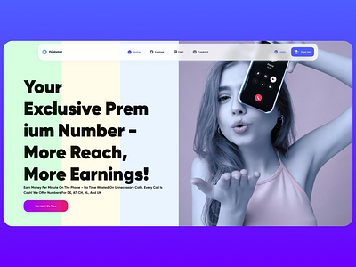 landing page - call with creators branding buy call creator earn fan landing landing page onlyfans redesign social app social media social network talk ui uidesign uxdesign video call voice call website