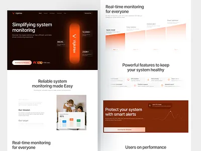 Real-Time System Monitoring platform design design product service startup ui ux web