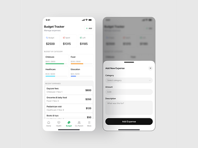 KidSync Parenting App Design - Task, Budget & Routine Management app design product service startup ui ux web