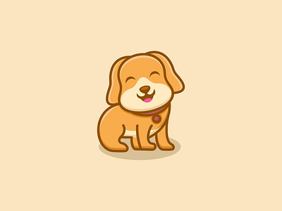 Cute Dog Logo animal app branding cute design dog graphic design illustration logo typography ui ux vector