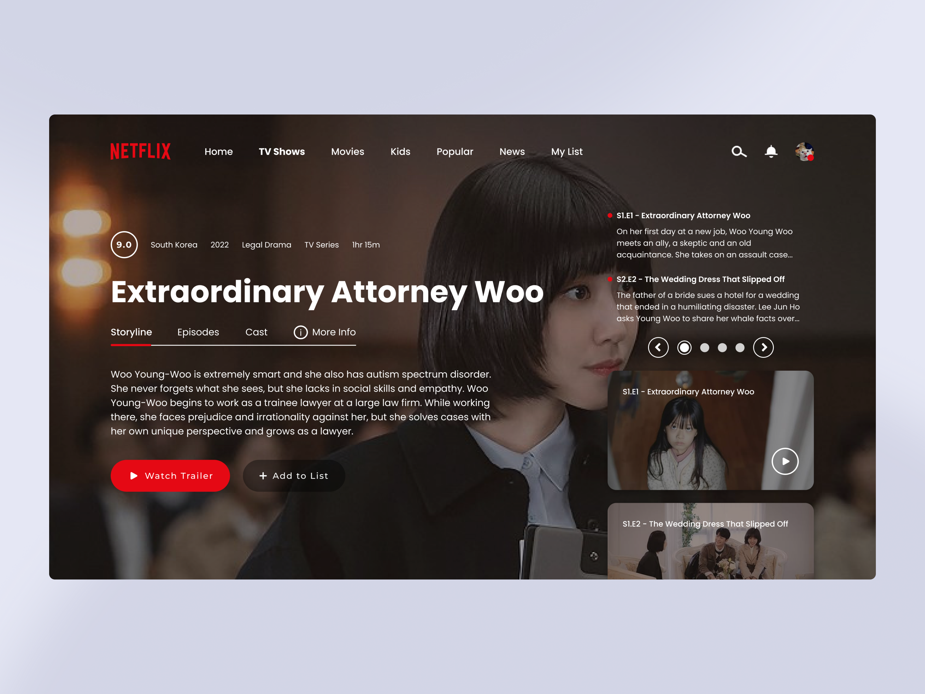 Netflix Redesign Concept | Streaming App UI app design dark theme entertainment figma landing page minimal modern movie movie ui netflix product design redesign section ui streaming streaming app tv shows ui ui ux video app web design