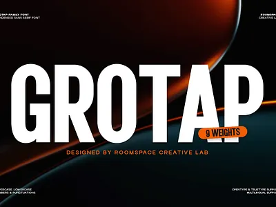 Grotap – Modern Condensed Sans Serif Family branding condensed design display graphic design illustration logo luxury magazine modern newspaper typography ui urban