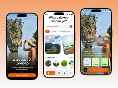 Travel Mobile App Design UI/UX airplane best app design boarding booking app colorful design trend app flight app gradient home screen mobile app mobile app design ship ticket train app travel travel agency app travel app travel booking app travelling app trip