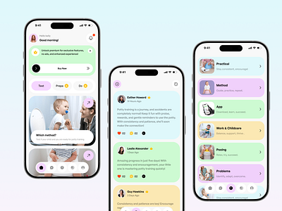 PottyPal - Kids Training Mobile App app design childapp figmadesign gamifiedlearning healthhabits iosdesign kids kidsapp kidsux minimalui mobile mobile app mobile app design mobiledesign parentingapp playfului toddlerux ui uxuidesign