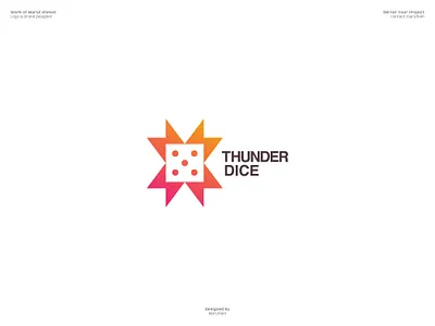 Thunder + Dice Logomark design adobe illustrator brand identity brand logo branding guidelines branding mockup custom logo dribbble graphic design logo logo design logo design branding logo designer logo presentation logomark logos logotype marufiam modern logo visual identity