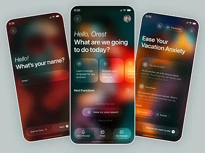 AI Personal Assistant App ai app ai assistant mobile app ai personal assistant app ai powered ai powered app app ui artificial intelligence assistant ios app mobile app mobile app design personal assistant uidesign uiuxdesign voice chat app voice command