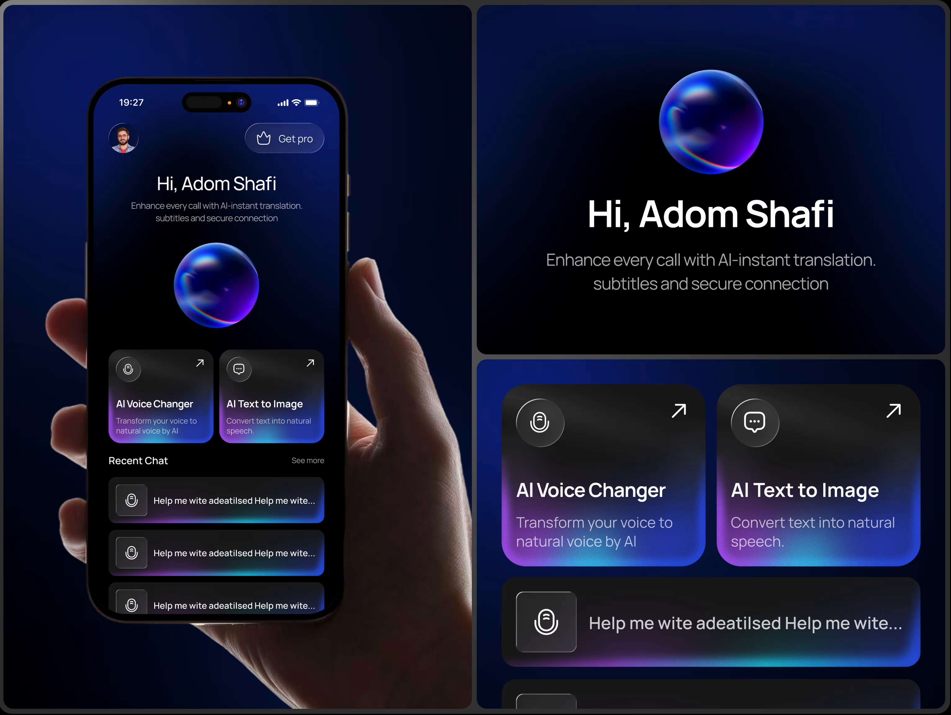 Example of Ai Assistant Mobile App — Design