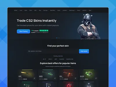 CS:GO Skin Trading Landing page casino website cs:go casino cs:go gaming cs:go landing page cs:go skin trading cs:go skin trading landing page cs:go trading gaming landing page skin trading landing page trading web design