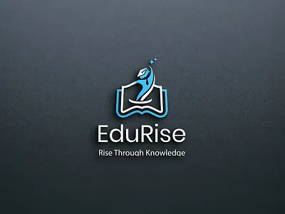 Edurise Logo Design academy achievement book development education empower excellence future graduation growth guidance inspiration knowledge learning professional skill student study success wisdom