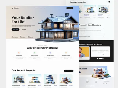 Citisum - Luxury Real Estate Website Design best web design landing page luxury real estate luxury real estate web design luxury website modern website real estate real estate developer real estate landing page real estate website web web design web ui website
