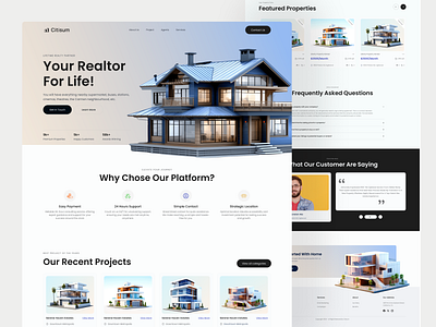 Citisum - Luxury Real Estate Website Design best web design landing page luxury real estate luxury real estate web design luxury website modern website real estate real estate developer real estate landing page real estate website web web design web ui website