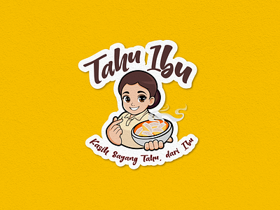 Tahu Ibu — Warm & Friendly Mascot Logo Design ads creative brand identity branding branding design graphic design illustration logo logo design mascot logo social meda branding social media typography vector logo