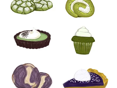 Desserts Illustrations cartooning desserts food illustration