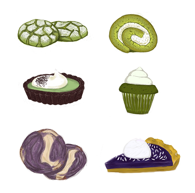 Desserts Illustrations cartooning desserts food illustration