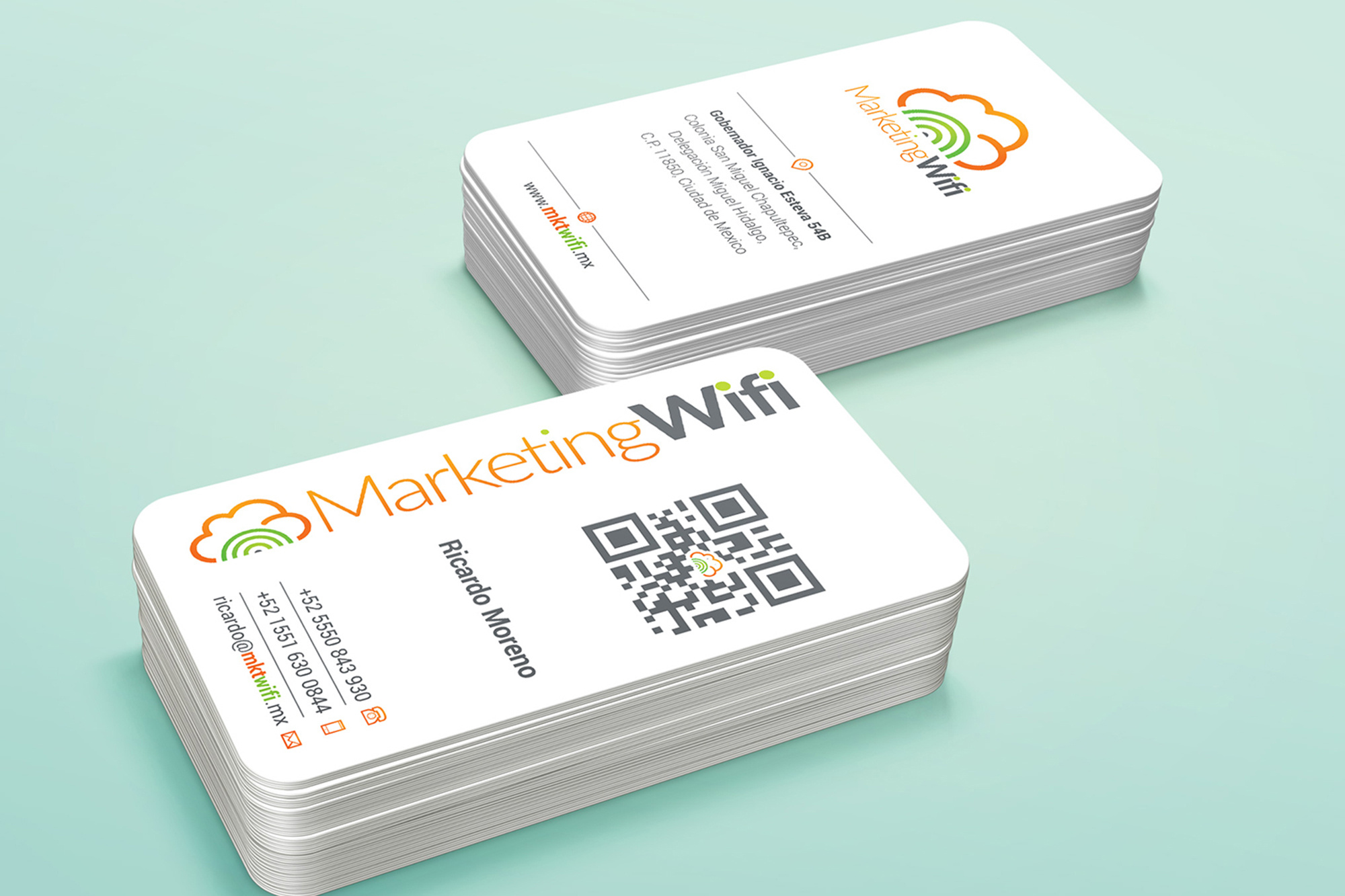 Business Card Design business card business card design card design clean cloud creative design graphic design modern name card name card design print professional promo card wifi