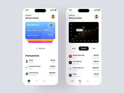 Banking App animation app appanimation balance banking banking app design designer finance finance app fintech graphic design mobile money transfer payment startup ui ux wallet