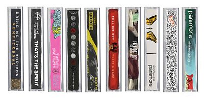 Rock Albums Cassette Sides | Digital Sketches cassette tapes digital art illustration