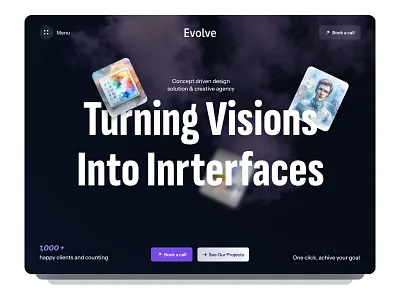 Creative Agency Hero UI — Cinematic, Modern & Minimal creative agency website creative design digital agency website hero section ui minimal hero modern herosection modern ui ui