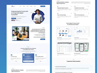 Avtarex — Integrated Digital Ecosystem Landing Page Design company profile landing page product design sass ui design uiux web design
