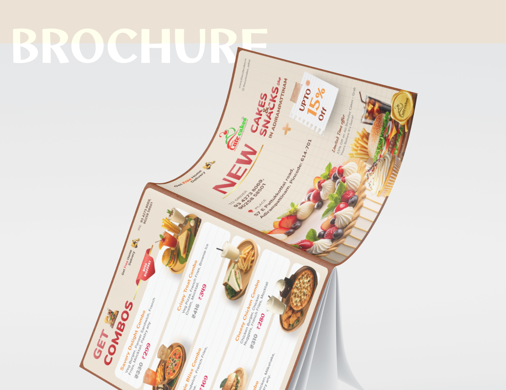 Cute Cakes_ Brochure brochure design design graphic design marketing