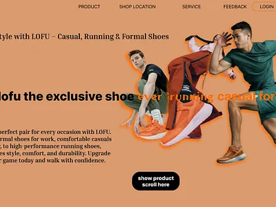 shoe brand landing page design branding landing page design shoe brand web page design ui web designer web page design