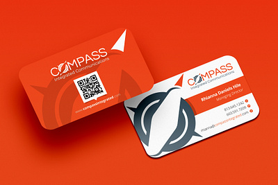 Compass Business Card Design branding business business card card clean coaching compass corporate creative design graphic design marketing modern namecard print professional vibrant