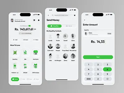Nayapay App UI Design account overview screen bill payment screen blue theme ui card management ui clean mobile layout digital wallet design finance app interface fintech dashboard mobile banking ui modern fintech screen money transfer flow nayapay app ui onboarding flow ui pakistan fintech app payment wallet ui secure payment app ui send money screen transaction history ui user friendly banking ui wallet topup ui