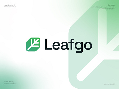 Abstract Leaf, Green, Eco-friendly Logo branding earth eco friendly ecology energy environment global warming green growth leaf letter l logo logo design logo designer logo icon modern logo planet earth plant