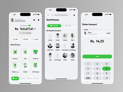 Nayapay Redesign App account overview screen bill payment screen blue theme ui card management ui clean mobile layout digital wallet design finance app interface fintech dashboard mobile banking ui modern fintech screen money transfer flow nayapay app ui onboarding flow ui pakistan fintech app payment wallet ui secure payment app ui send money screen transaction history ui user friendly banking ui wallet topup ui