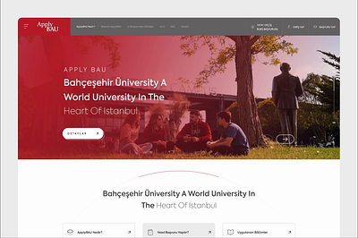 Apply BAU - Bahçeşehir Üniversitesi cleanui designsystem dribbbleshots earn edtech education minimaldesign productdesign student ui ui design uidesign uiuxdesign univercity web tasarım webdesign