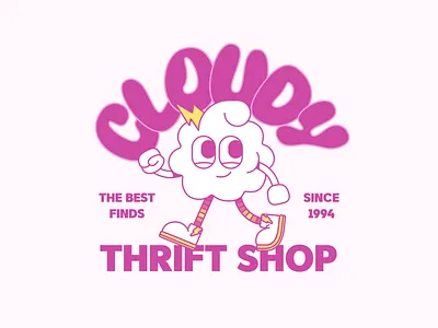 Thrift Shop Little Cloud 3d animation branding design figma graphic design illustration logo motion graphics typography ui ux vector