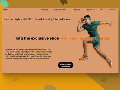 shoe brand design web page landing web page landing page shot