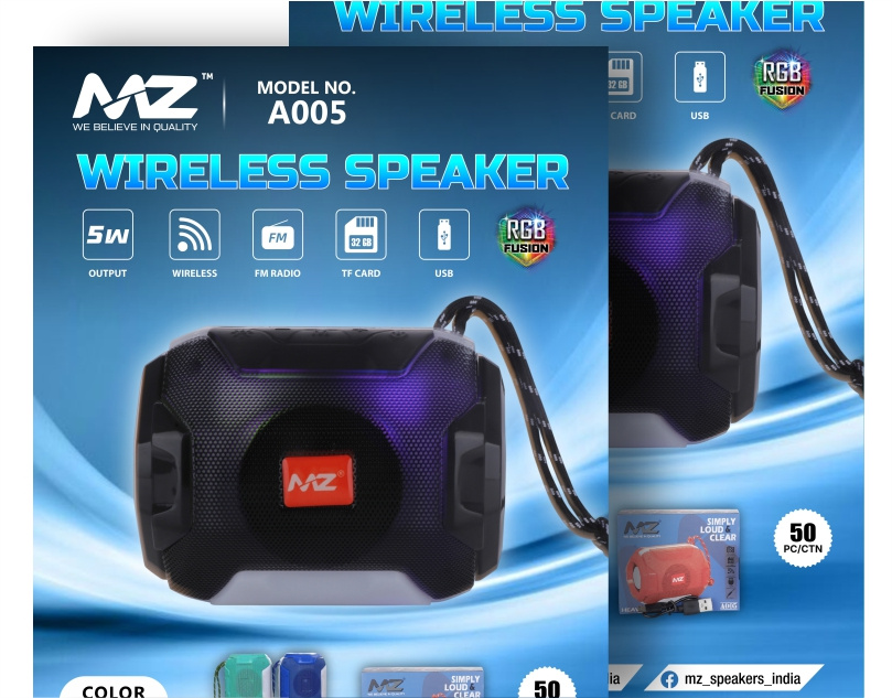 MZ A005 Wireless Speaker – Advertising Poster Series advertising branding creative poster design graphic design marketing modern design poster design