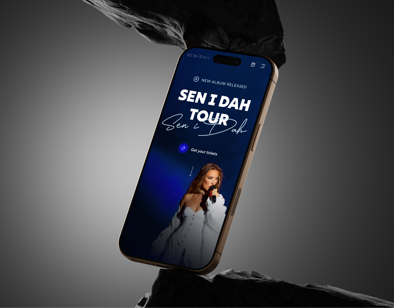 Senidah | UI/UX Design artist artsy web design balkan creative culture extra hero section mobile mobile web design personal website pop music ui design user interface ux design web design