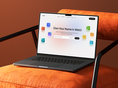 Web3 Domain Platform UI blockchain blockchaindomain crypto cryptoidentity dapps decentralized decentralizeddomain digitalidentity domain domain registeration ens ui ux wallet web design web3 web3 landing page web3domains