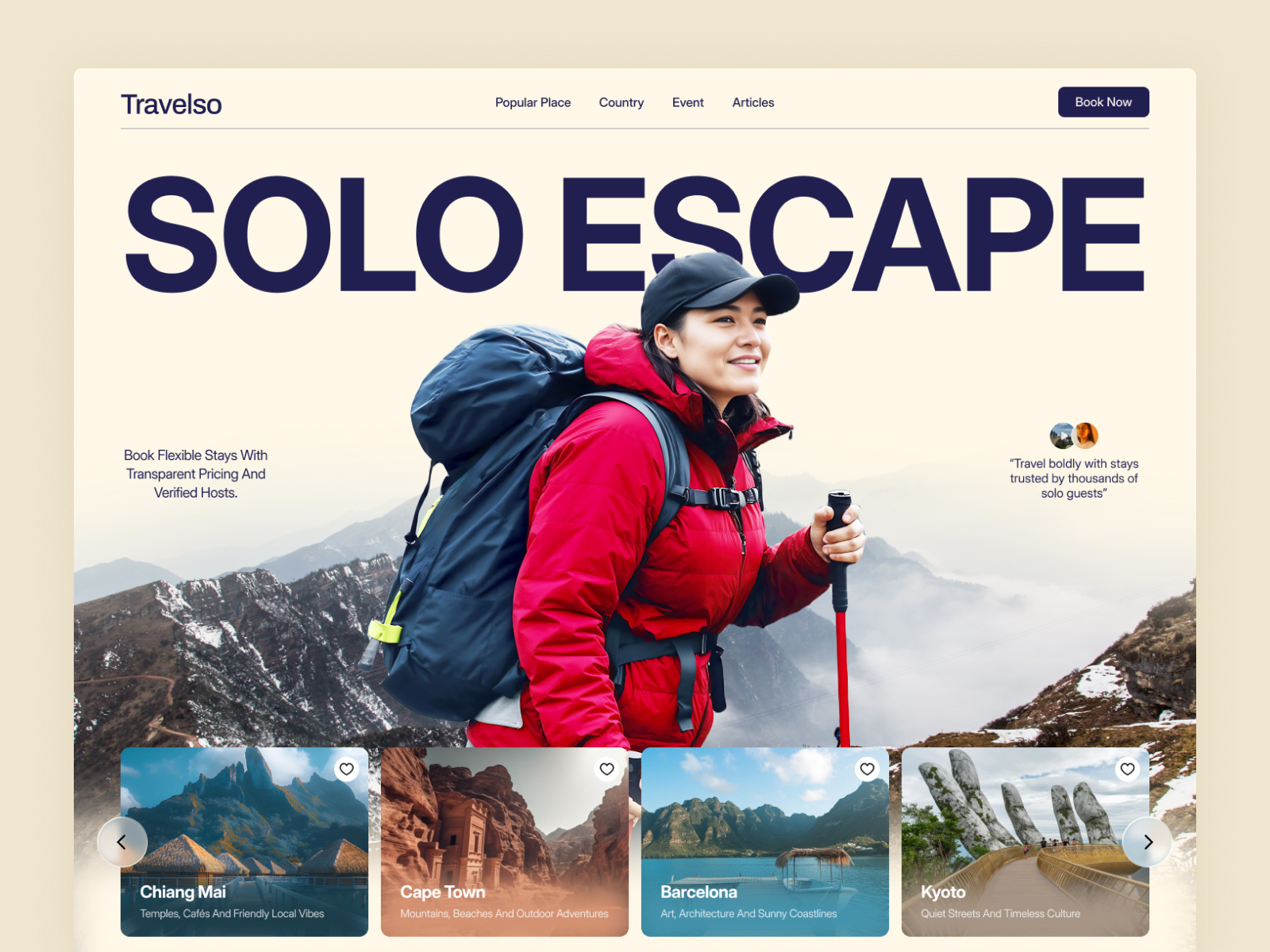 A Smarter Way for Solo Travelers to Explore adventure website booking landing page booking website branding female travel website header section mobile app shopify solo traveler techwitpro tourist website travel booking website travel hero section travel website travelso ui landing page web hero section web landing page