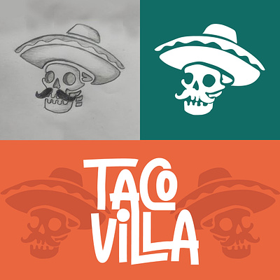 TACO VILLA design diseño de logo diseño plano illustration logo logo logodesign design logodesign design brand marca tipografía