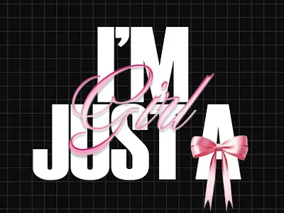 I'm just a girl graphic design photoshop