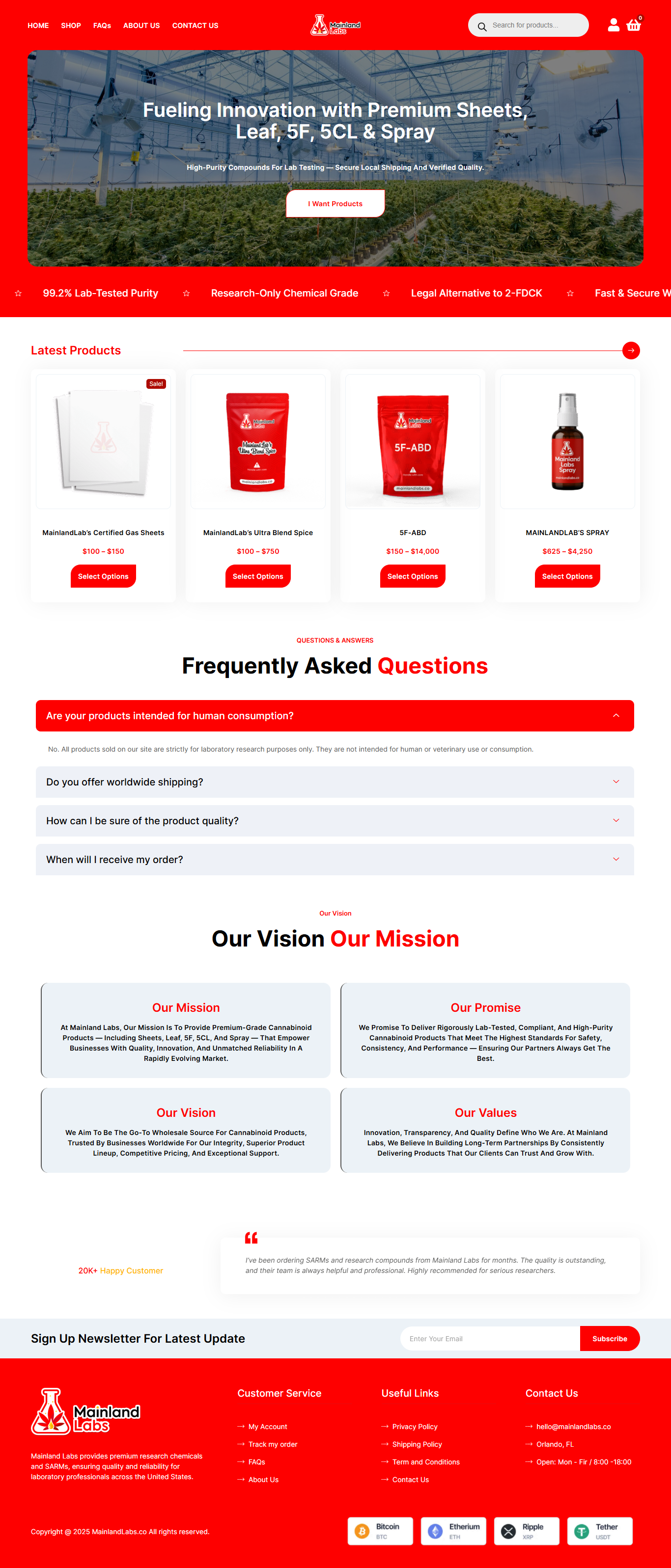 Modern Lab E-Commerce UI branding design graphic design illustration landingpage logo ui vector webdesign webxpart