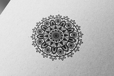 Mandala design for laser cutting motif