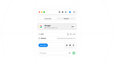 Password Manager UI Details app design ui ux