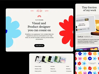 Website Design & Development / Hello Dani branding design figma framer ui ux web web design web development website wireframe