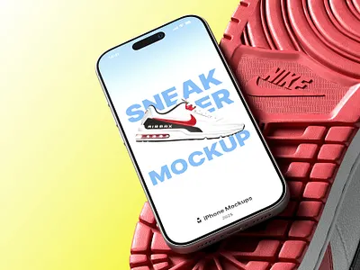 Sneaker Mockup for iphone-mockups.com 3d blender c4d mockup ui