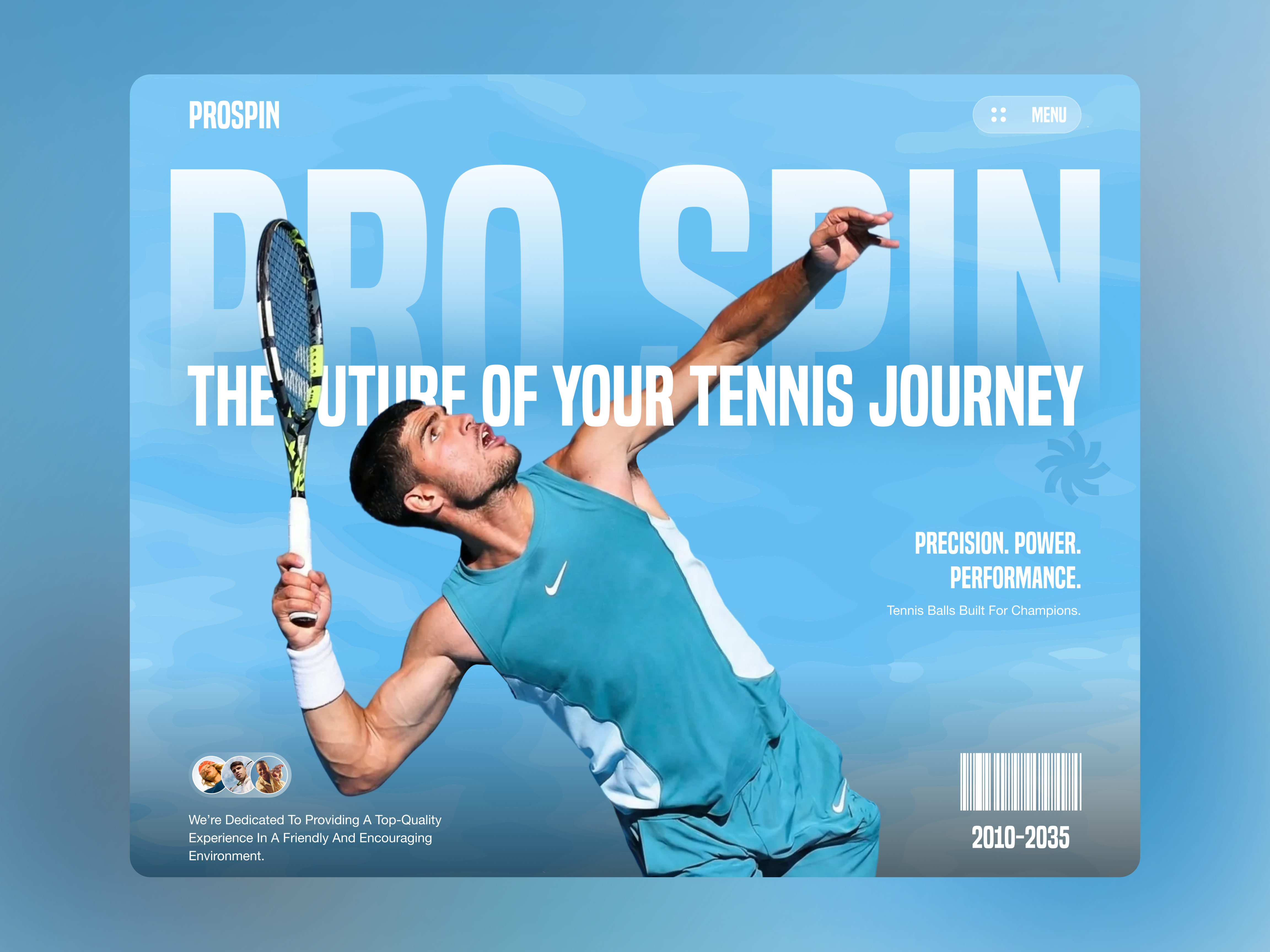 Tennis Club & E-commerce Platform ✦ Pro Spin club coaching design ecommerce home page interface landing page sport sport culb sport website landing page sports sportswear tennis ui ux web web design website website design