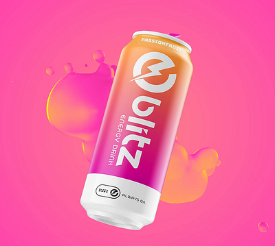 Blitz— Energy Drink Identity & Packaging artdirection brandidentity branding cyberpunk design drink energy energydrinks food futuristic packaging