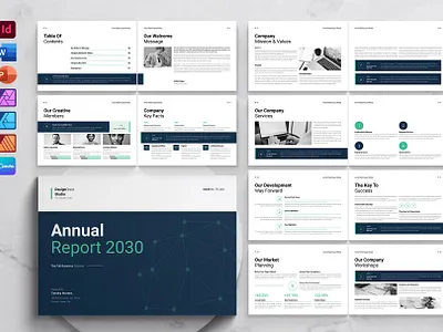 Annual Report Template Landscape a4 template adobe indesign annual report business template company profile corporate design editorial design financial report graphic design idml indd indesign template landscape modern layout print ready professional design report template