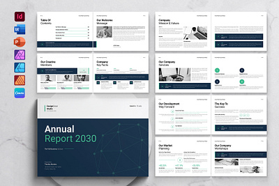 Annual Report Template Landscape a4 template adobe indesign annual report business template company profile corporate design editorial design financial report graphic design idml indd indesign template landscape modern layout print ready professional design report template