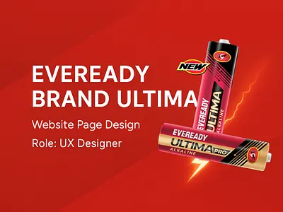 Evready Brand Ultima Website Page Design battery design electronics gadgets futuristic innovation landingpage layout modern power technology uiux uxdesign visualdesign webdesign webui