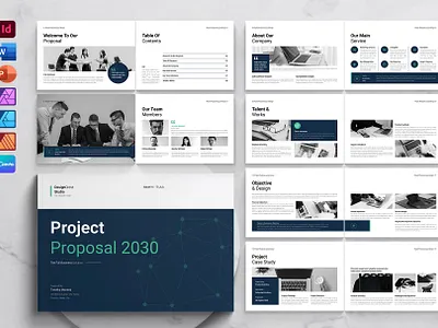 Project Proposal Template Landscape a4 template adobe indesign agency business plan business proposal consultant corporate design freelance indesign template landscape print ready professional template project management project proposal proposal template quote template service proposal